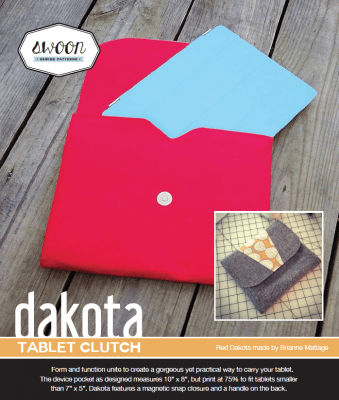 Dakota tablet clutch bag - by Swoon sewing patterns 