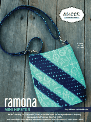 Romona Mini Hipster bag by Swoon sewing patterns