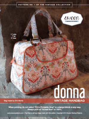 Donna Vintage Handbag by Swoon sewing patterns 