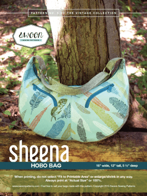 Sheena Hobo bag by Swoon sewing patterns 