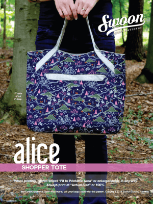 Alice shopper Tote by Swoon sewing patterns 