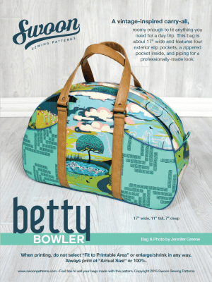 Betty Bowler Bag - Swoon sewing pattern 
