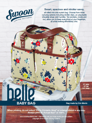 Belle Baby Bag sewing pattern cover page