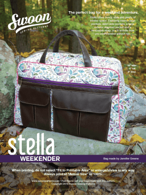 Stella Weekender bag by Swoon sewing patterns 