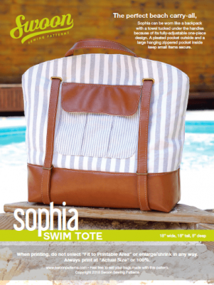Sophia Swim Tote - By Swoon sewing patterns 