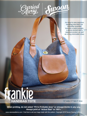 Franke handbag tote by Swoon sewing patterns