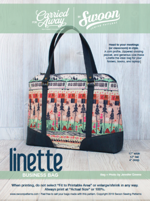 Linette Business bag - Pattern by Swoon sewing patterns 