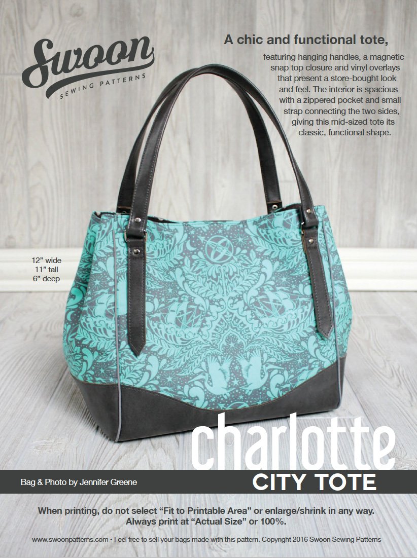 Charlotte City Tote PDF Sewing Pattern